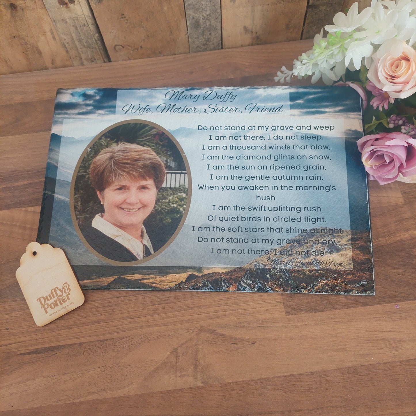 Memory Grave Slate with Photo