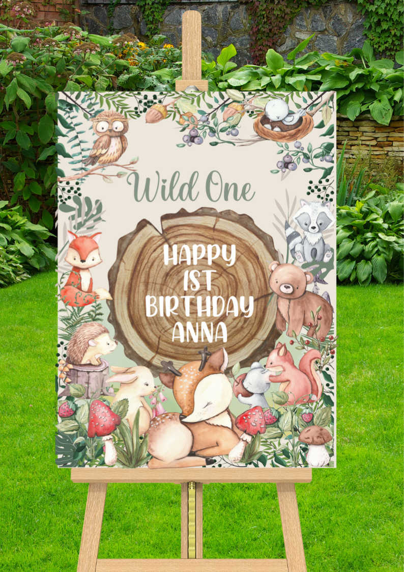 Woodland Animal Occasion Sign