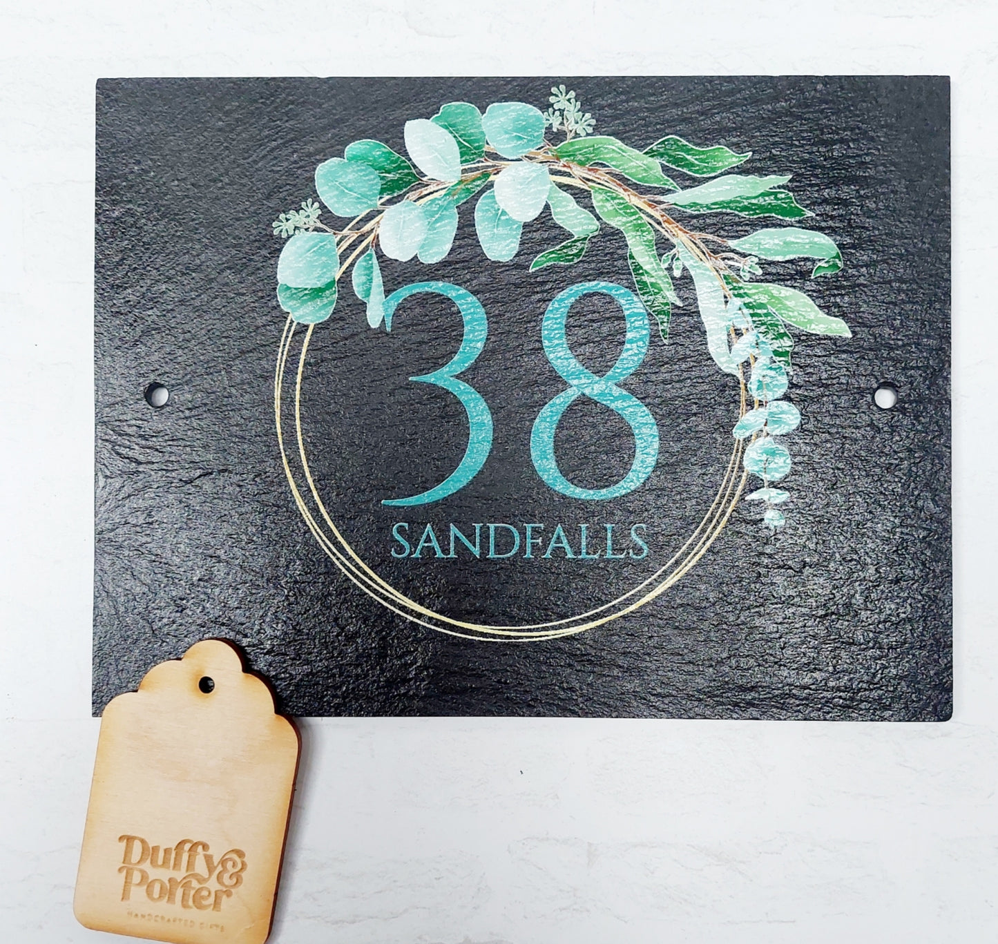 Personalised Slate rectangular house sign customised