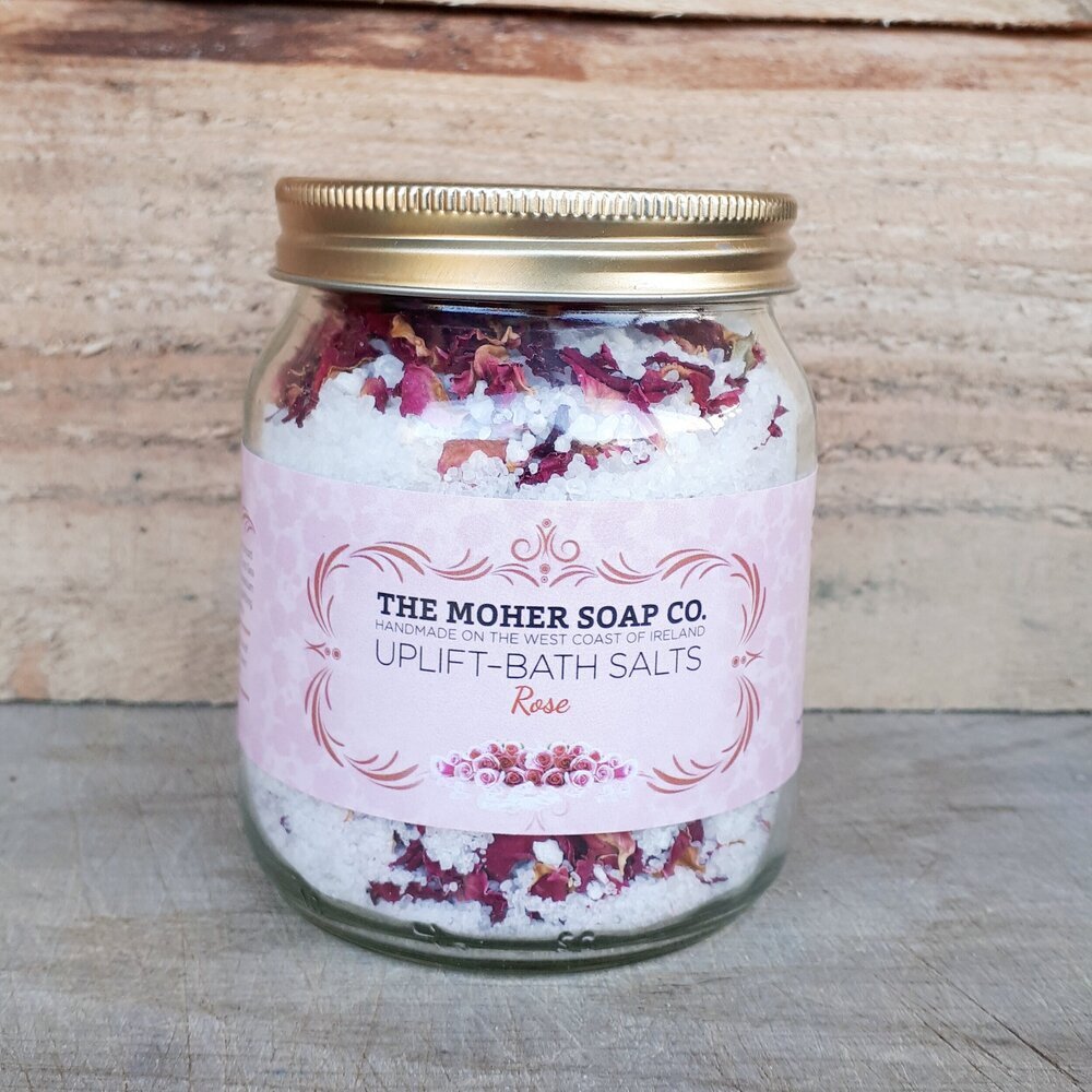 Moher Soap Co UPLIFT BATH SALTS- ROSE