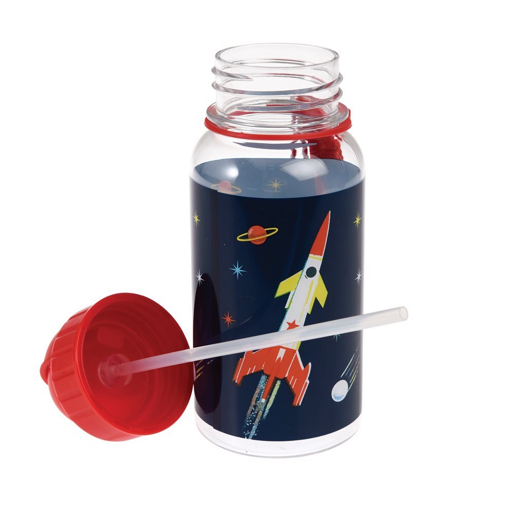 Children's water bottle with straw 500ml - Space Age