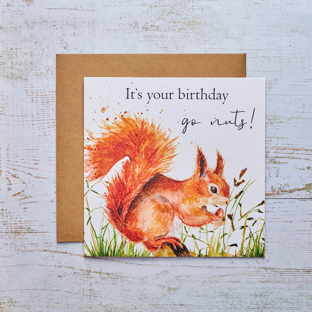 SQUIRREL BIRTHDAY CARD