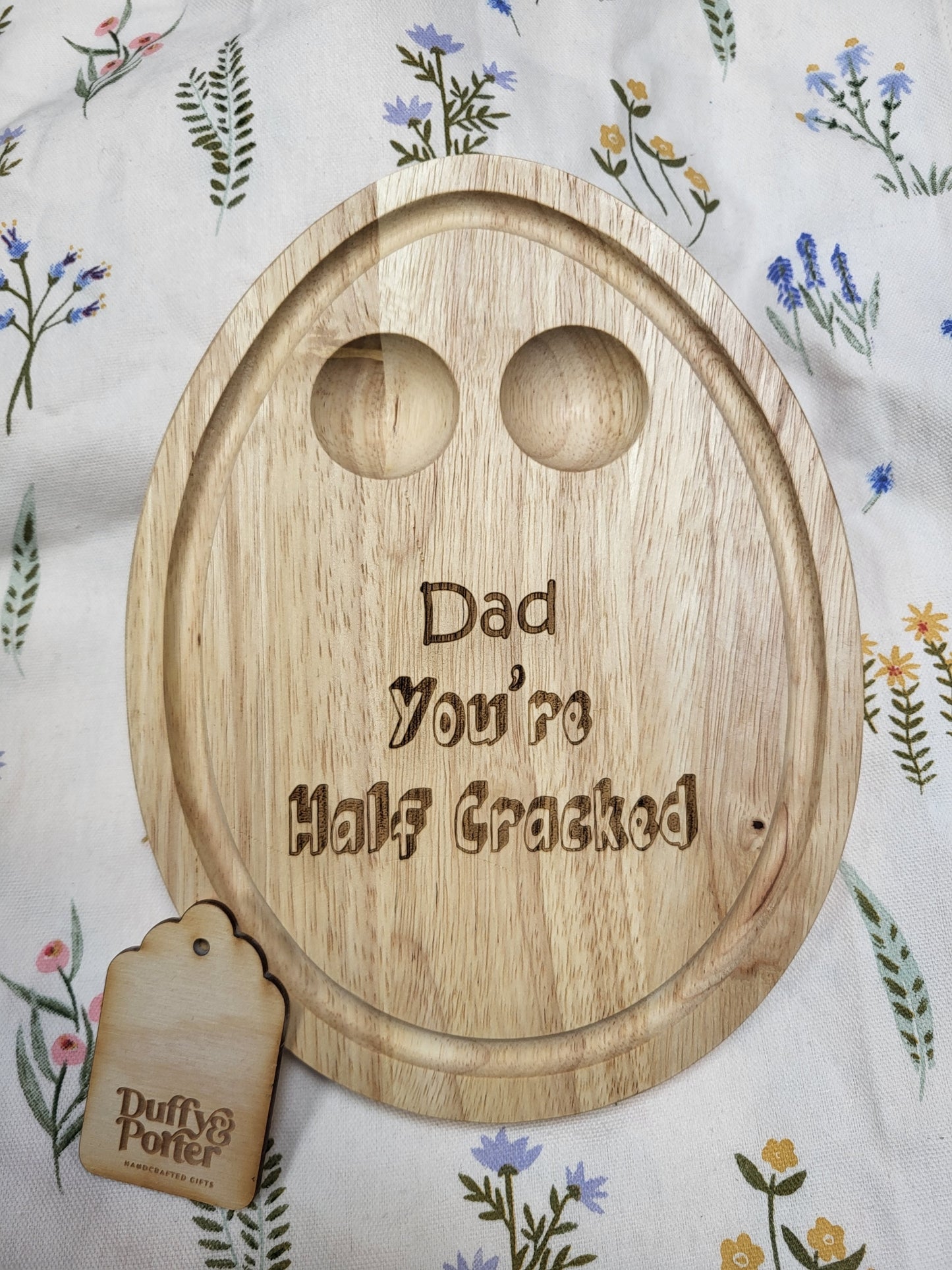 Personalised "Half Cracked" board - Egg