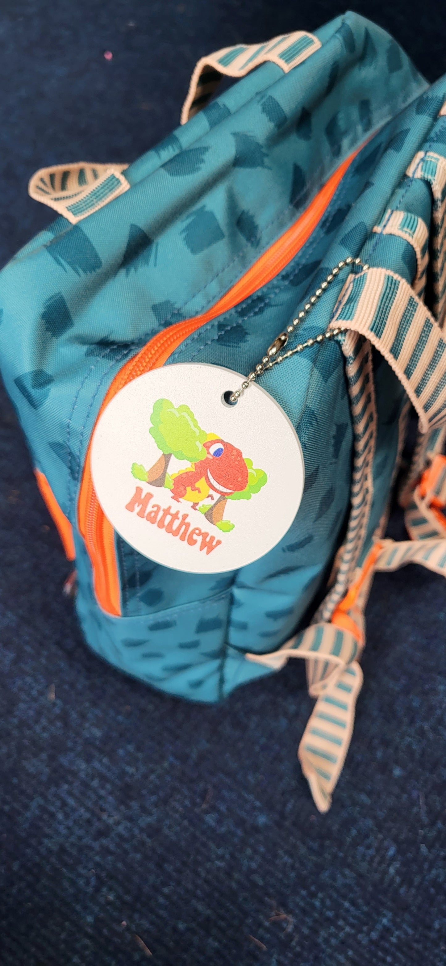 Personalised Bag Tag Dinosaur