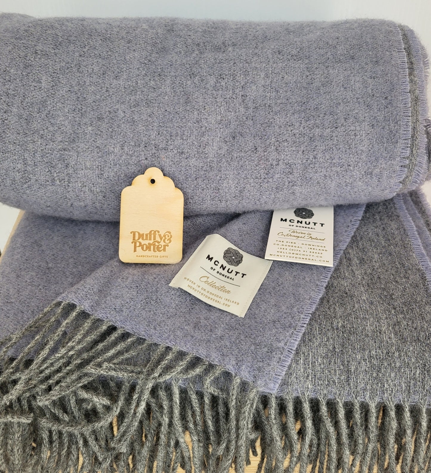 McNutt Collection Throw Starlight Blue Reversable