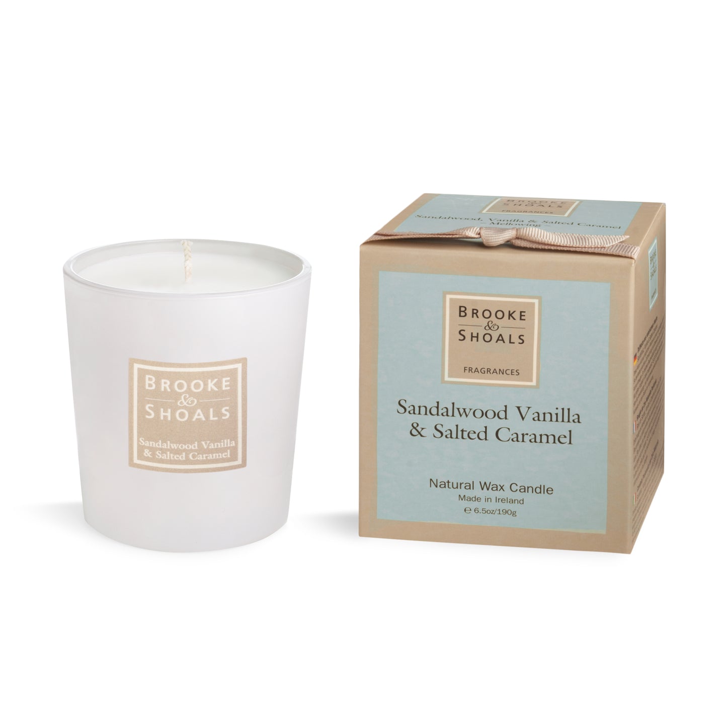 B+S Regular size Candle - Sandalwood, Vanilla & Salted Caramel