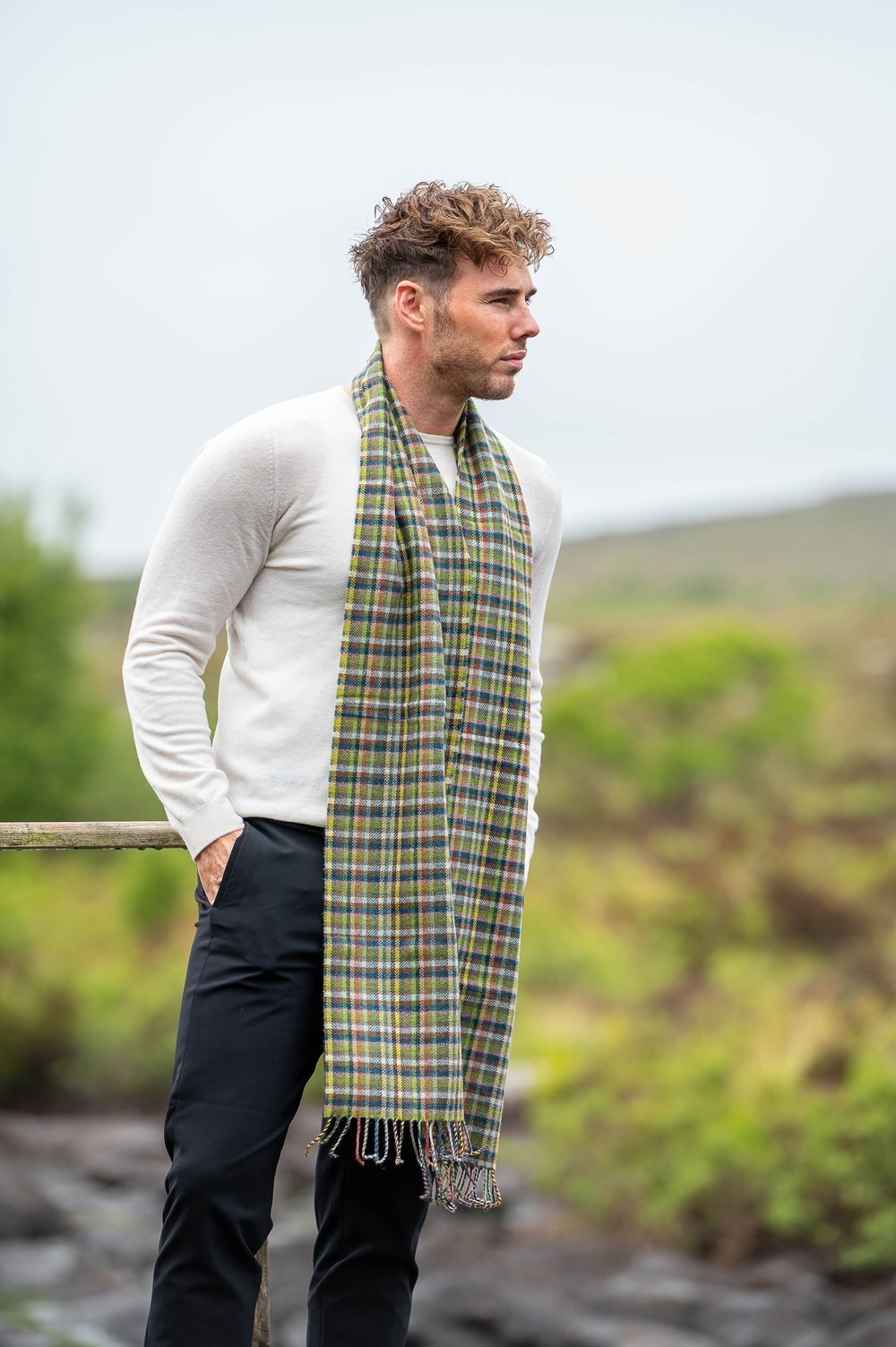 McNutt L/Wool Glen Check Scarf