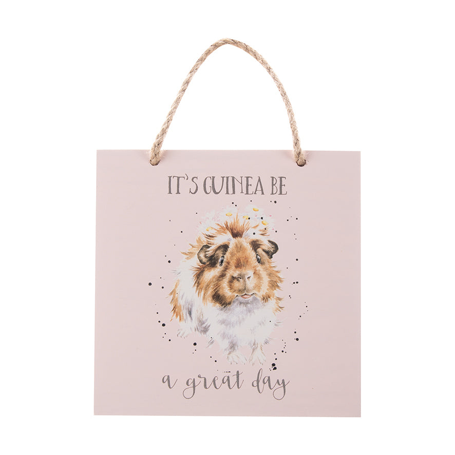 Guinea Pig Wooden Plaque - Grinny Pig