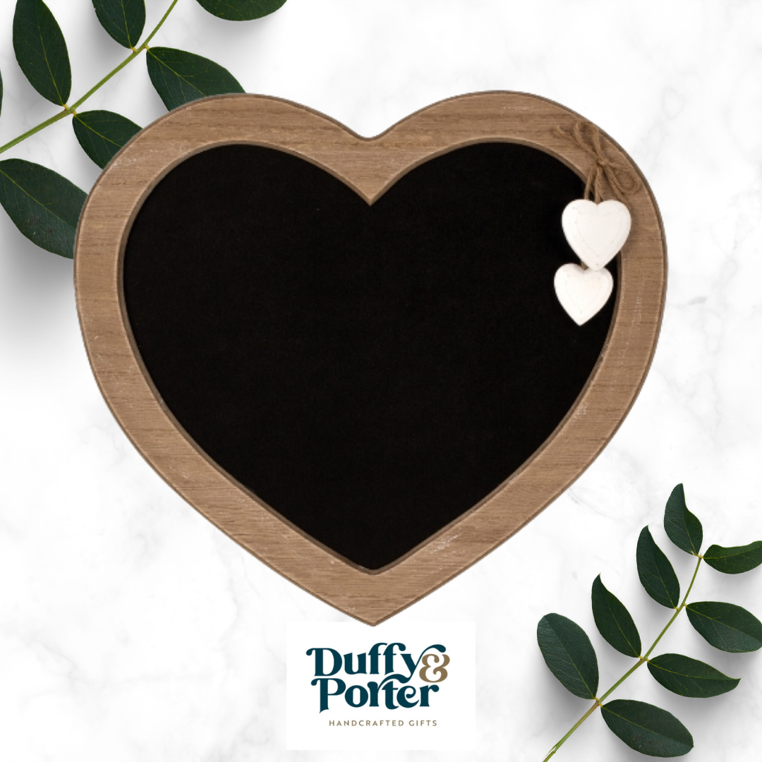 Wooden blackboard in heart shape 30x29,5cm