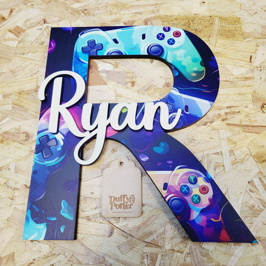 Gaming Theme Initial with Name