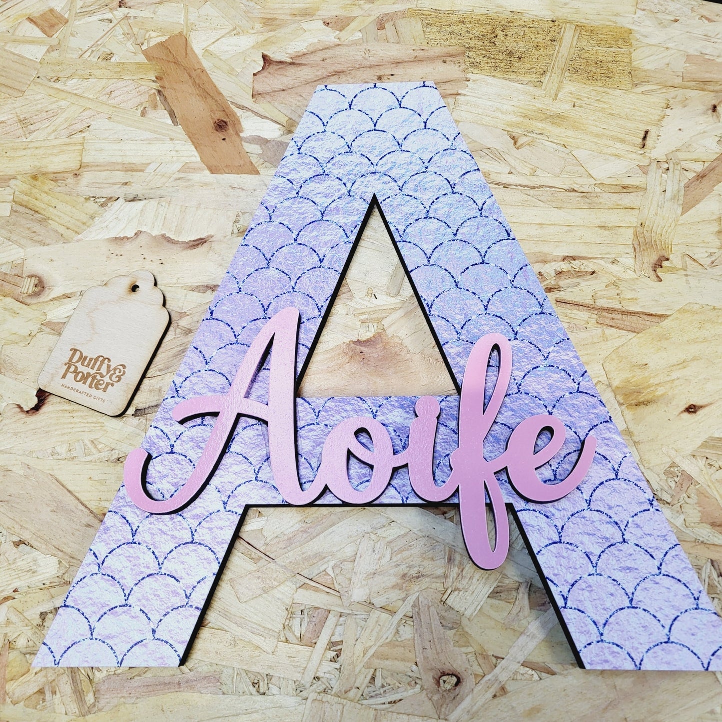 Mermaid Theme Initial with Name