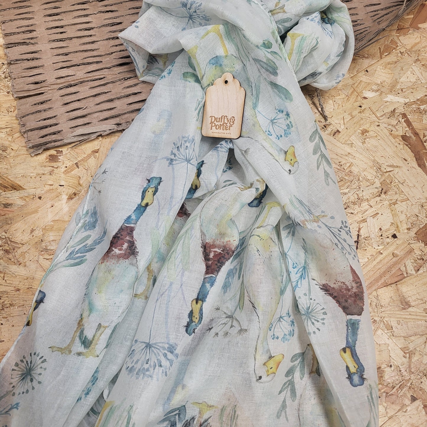 Spring Scarf - Duck and Goose
