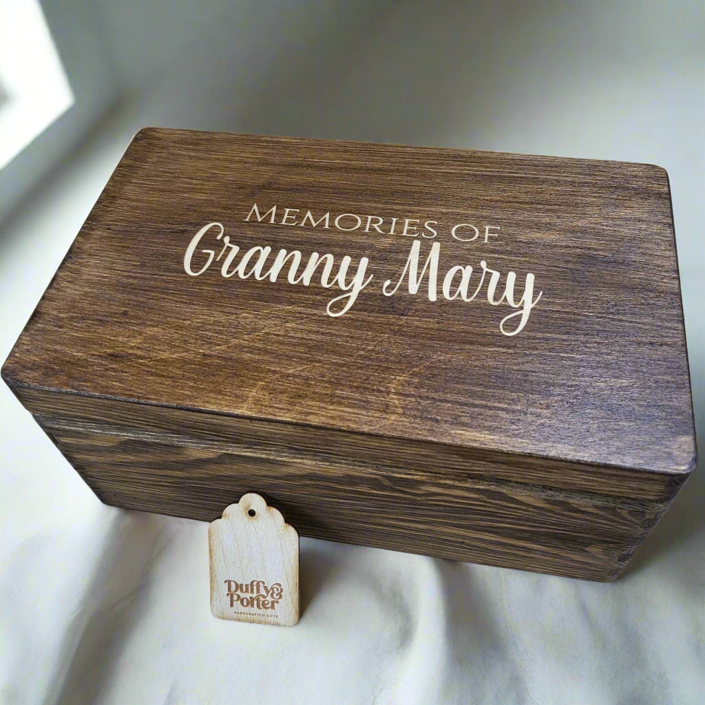 Keepsake Box Memory Box Engraved Stained