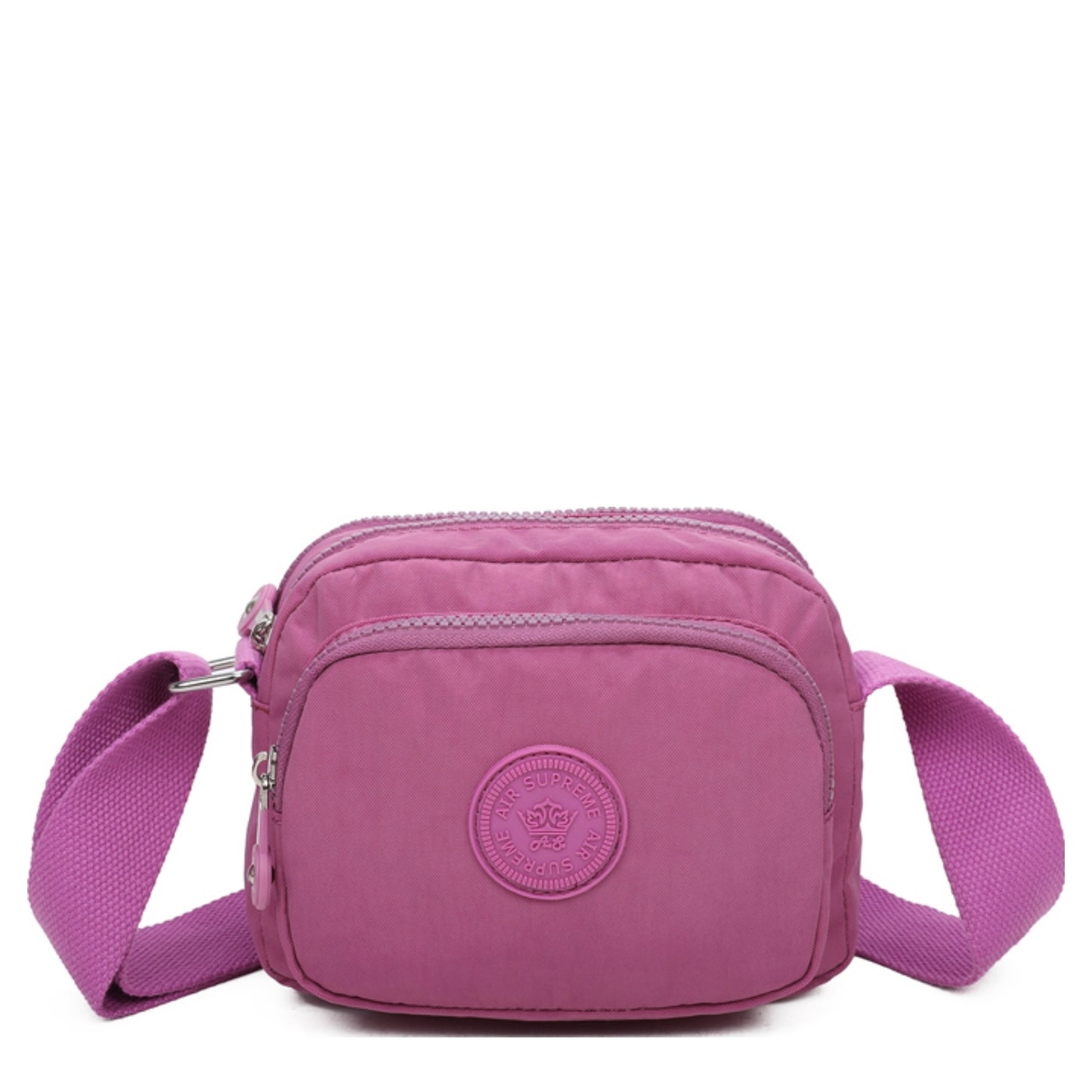 D-228 Small Multi Pockets Cross Body Bag - Pink