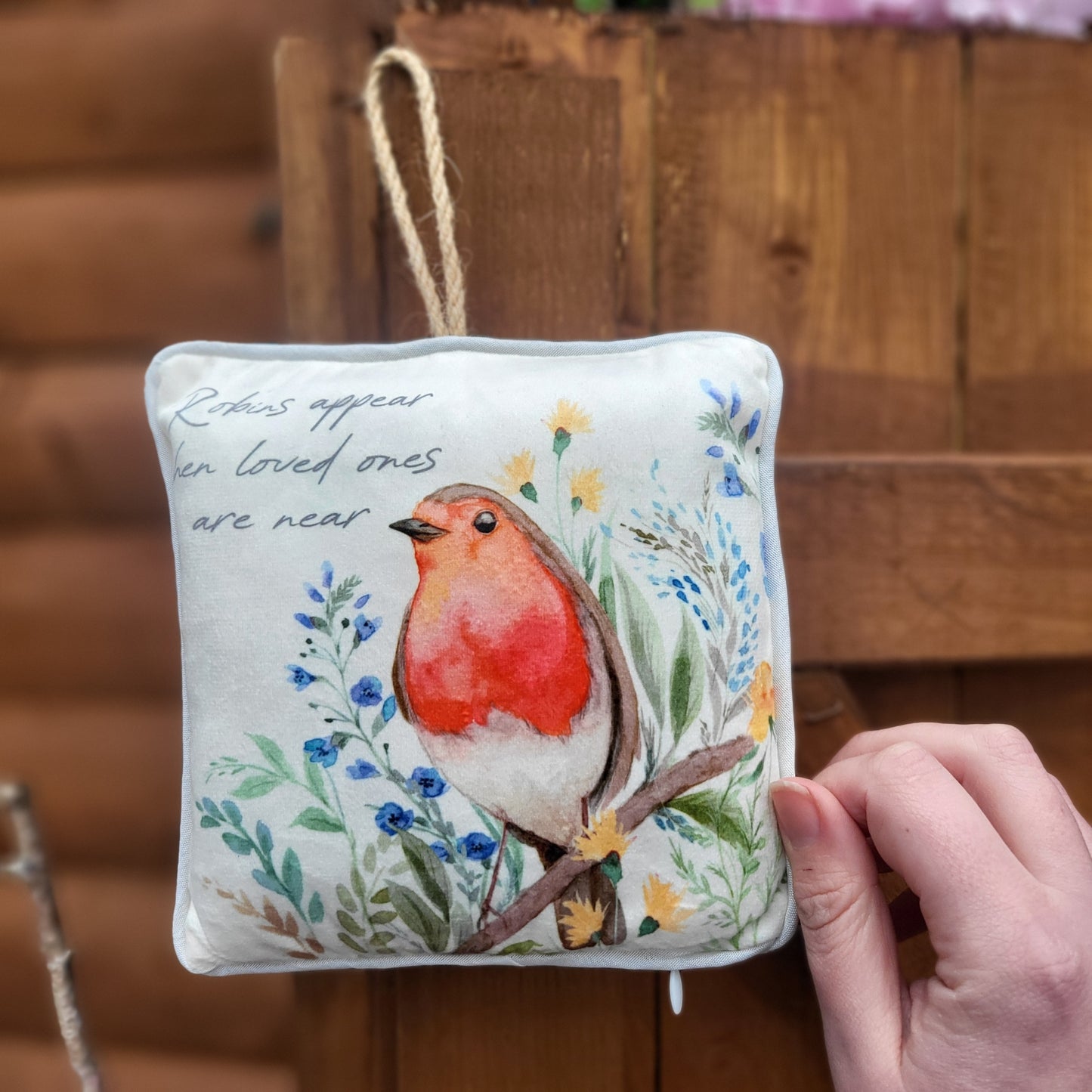 Robin velour cushion