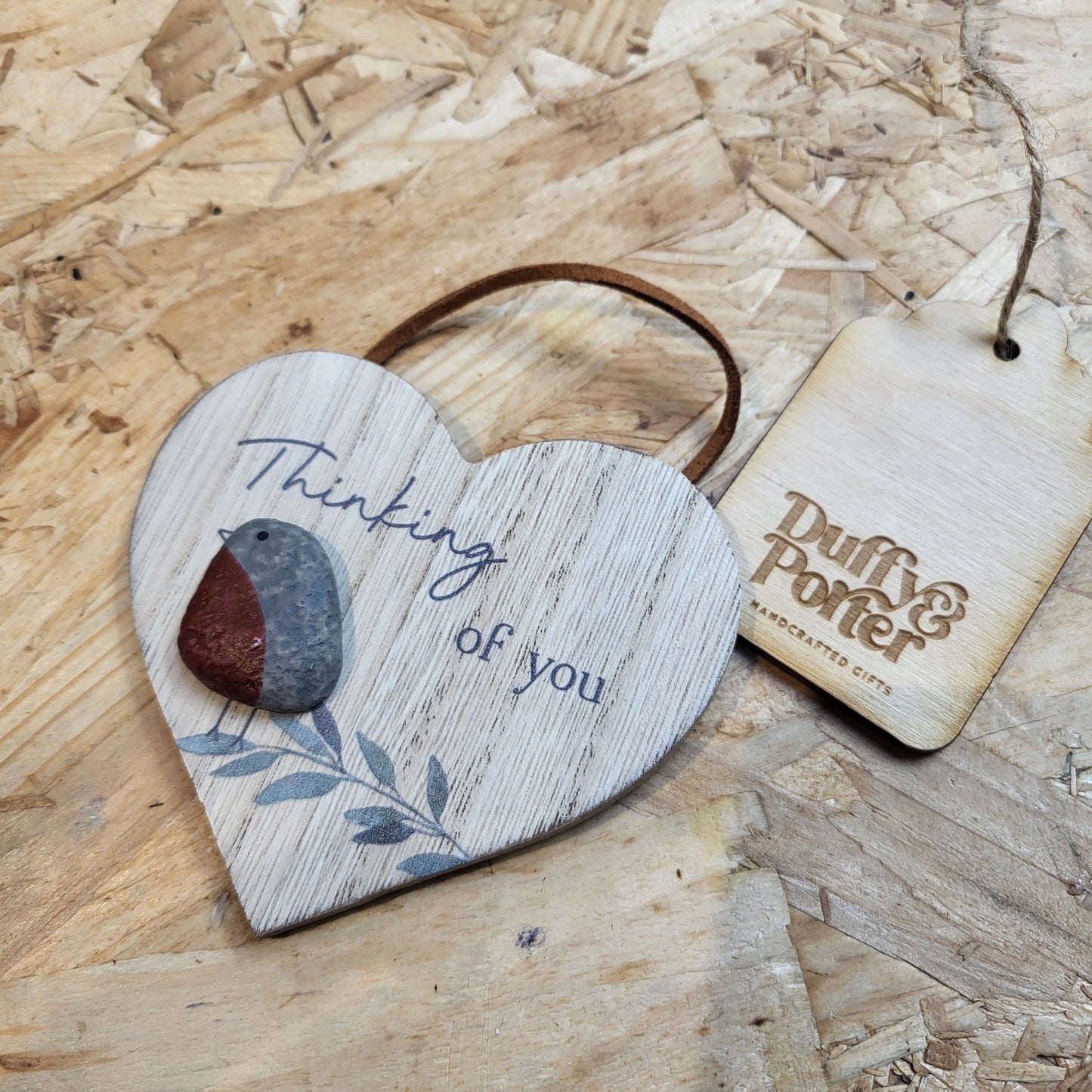 Pebble heart,Robin thinking of you