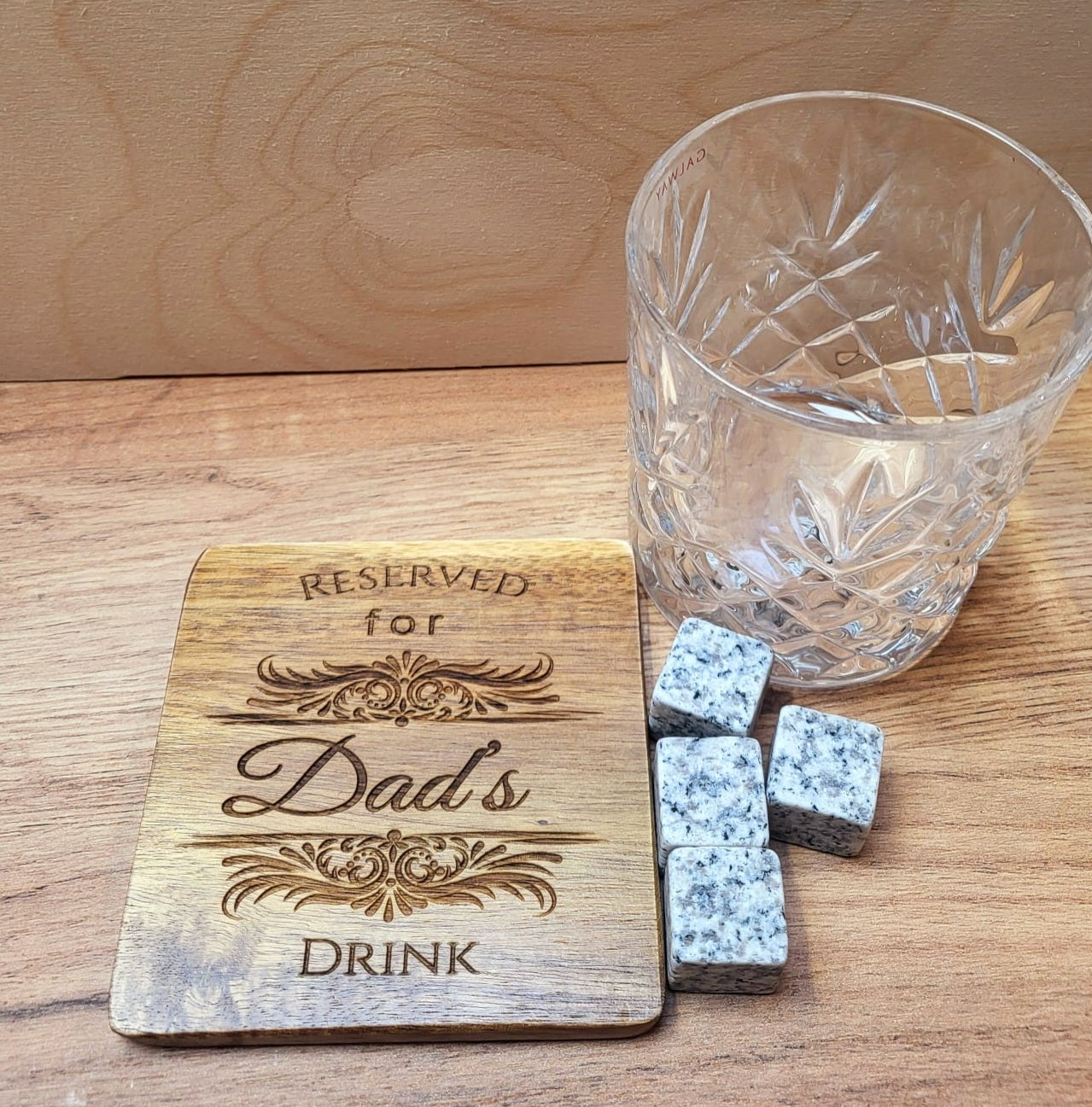 Reserved for, Personalised Acacia Wood Coaster