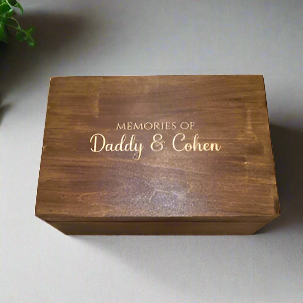 Keepsake Box Memory Box Engraved Stained