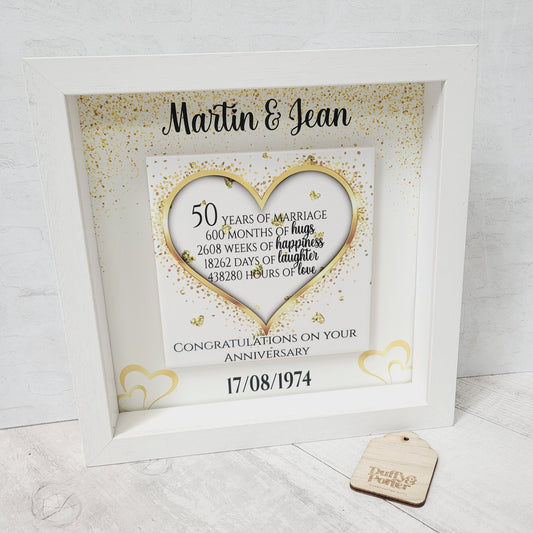 Personalised Framed 50th Anniversary