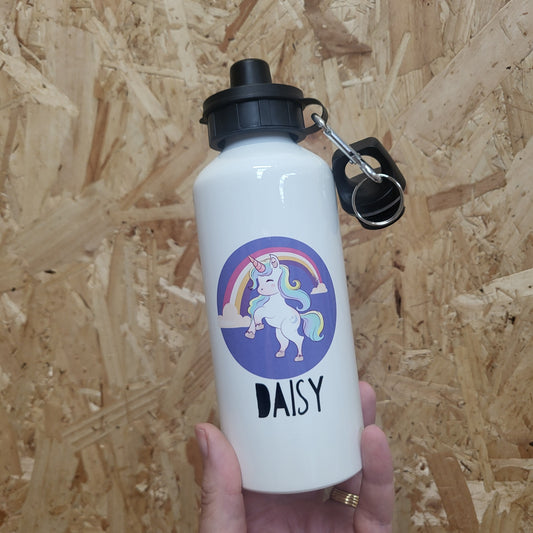 Personalised Aluminium Drinks Bottle Unicorn