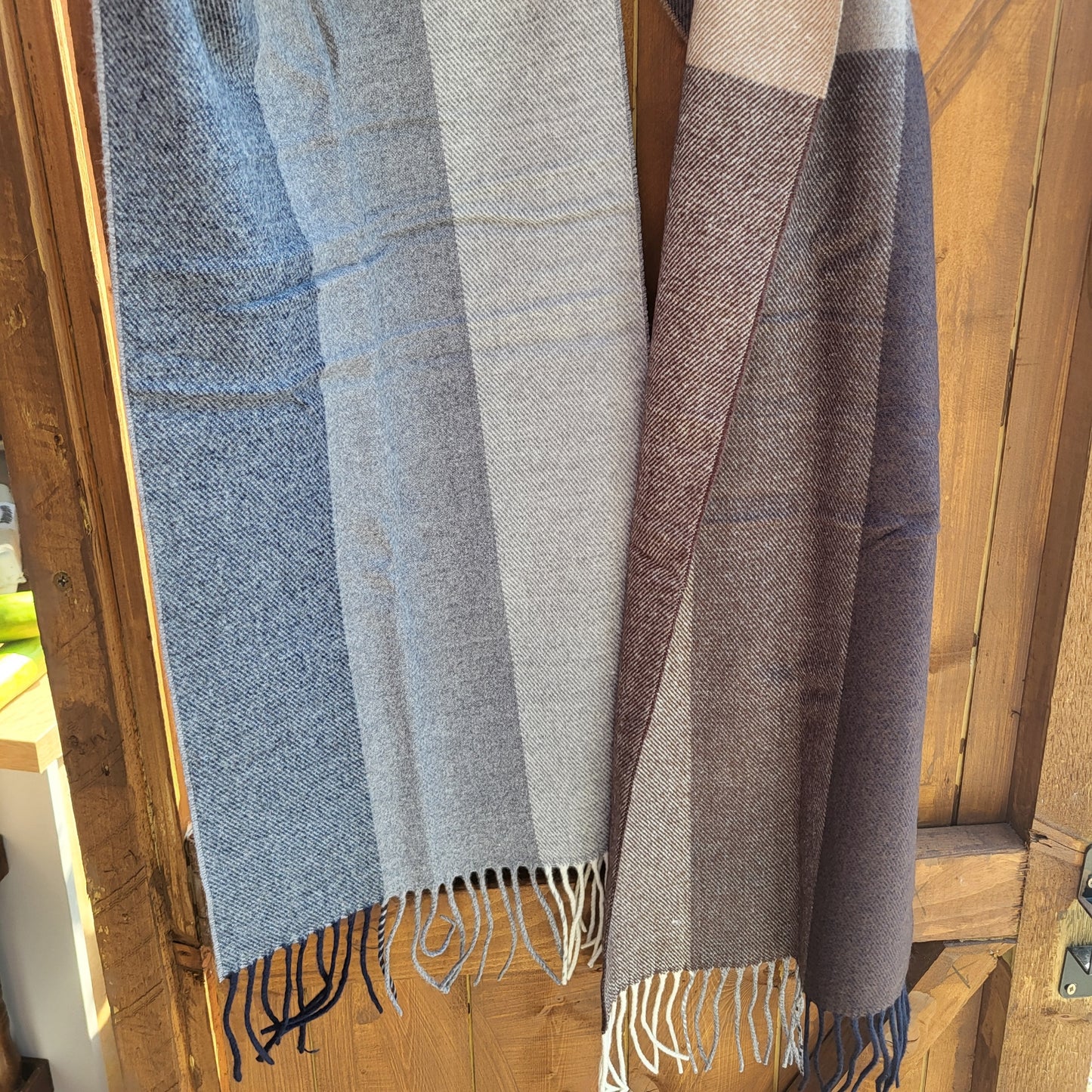 Scarf modern block - brown beige