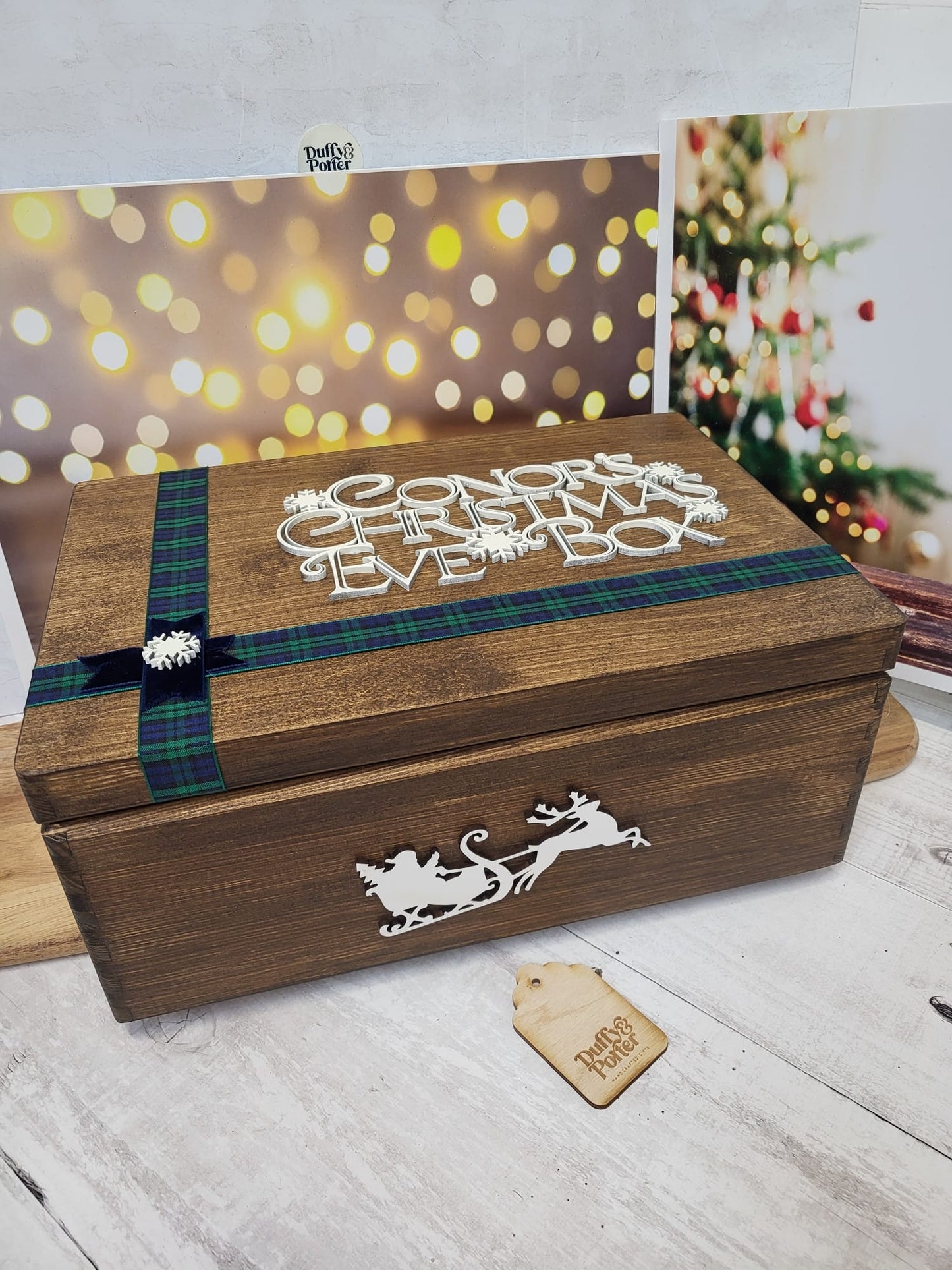 Luxury Stained Christmas Eve Box Tartan