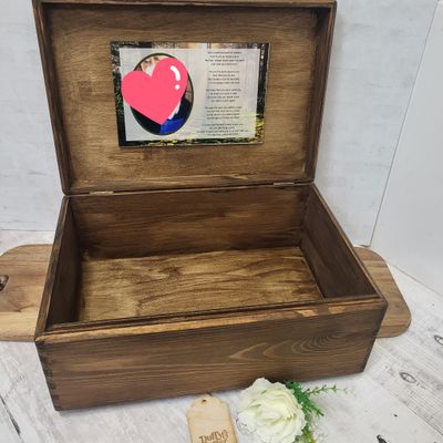 Keepsake Box Memory Box Engraved Stained