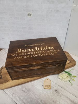 Keepsake Box Memory Box Engraved Stained