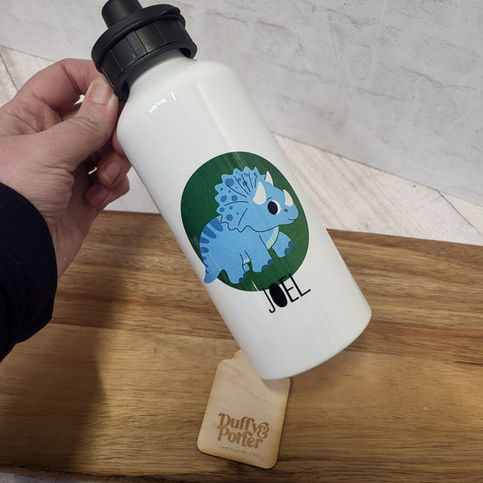 Personalised Aluminium Drinks Bottle Dino