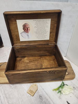 Keepsake Box Memory Box Engraved Stained