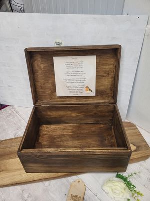 Keepsake Box Memory Box Engraved Stained