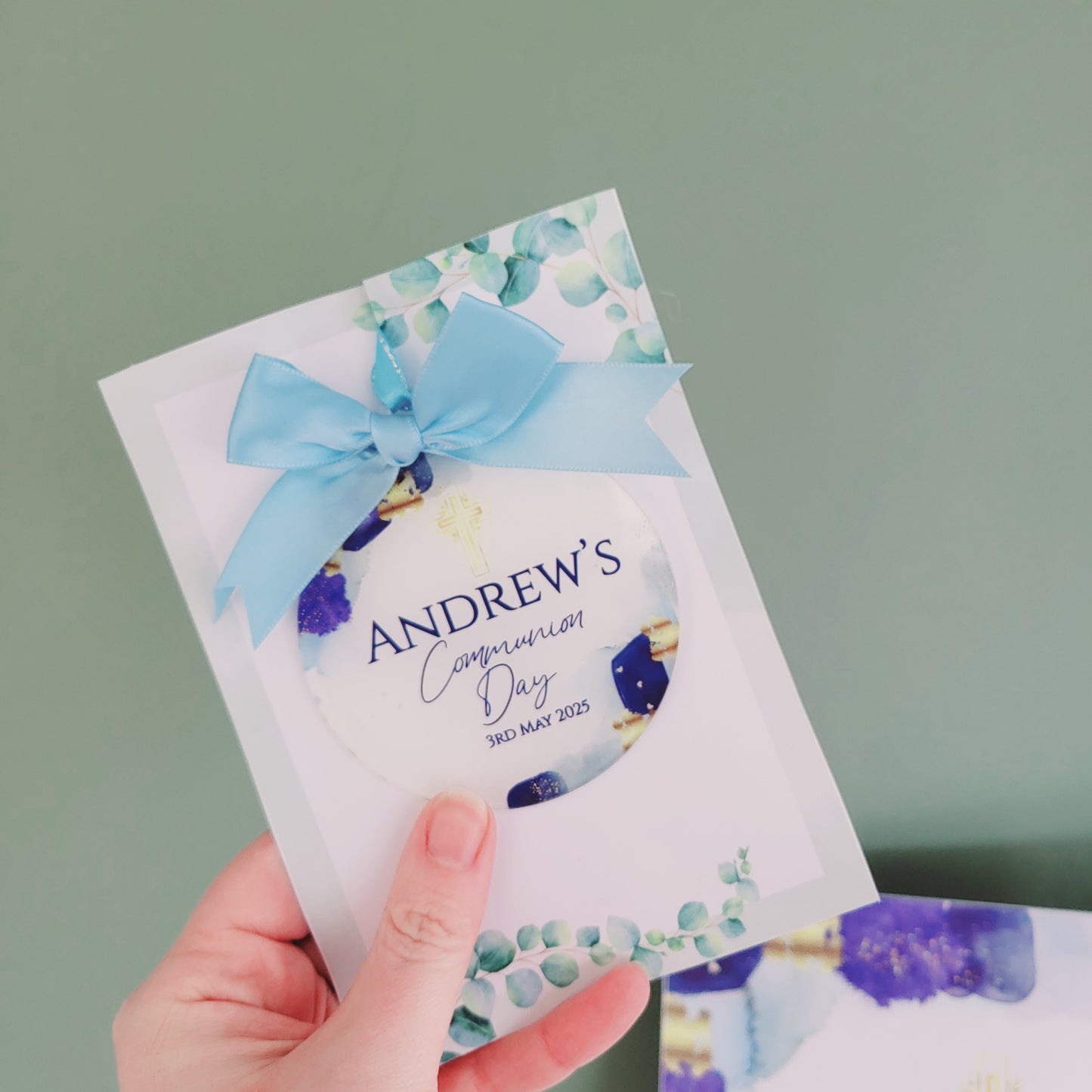 "Navy Gold Watercolour" Keepsake Token
