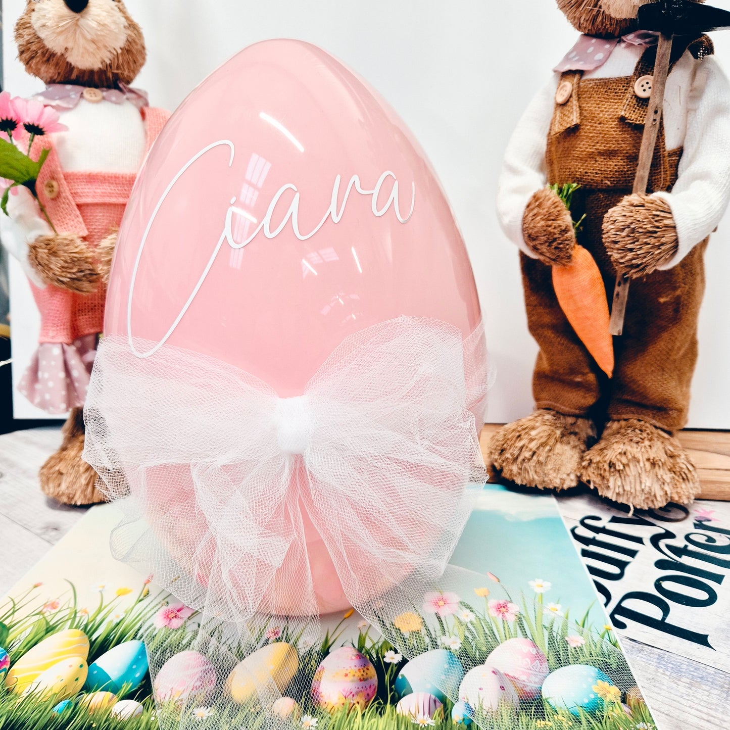 Personalised Fillable 14" Egg PINK– The Perfect Reusable Treat Holder