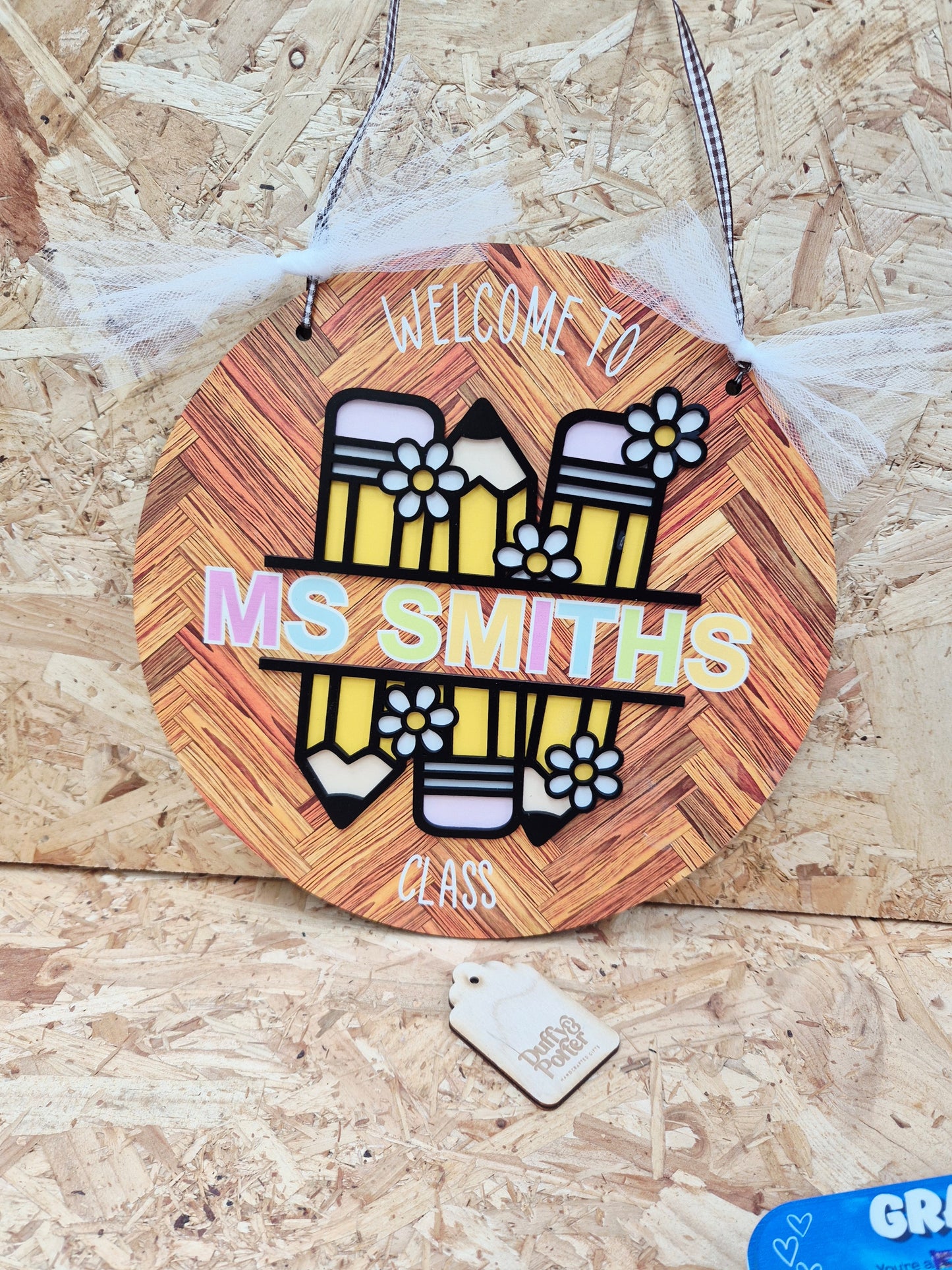 Personalised class name sign