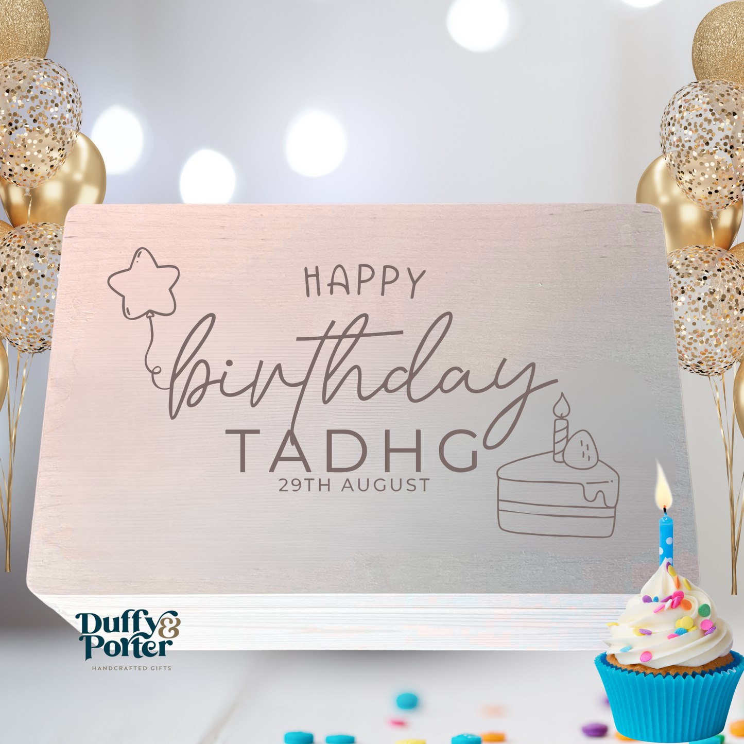Personalised Wooden Birthday Box