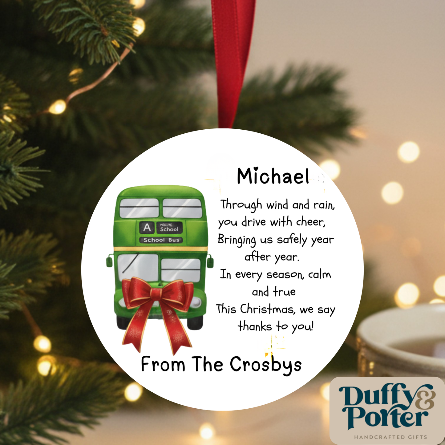 Personalised Bus Driver Decoration