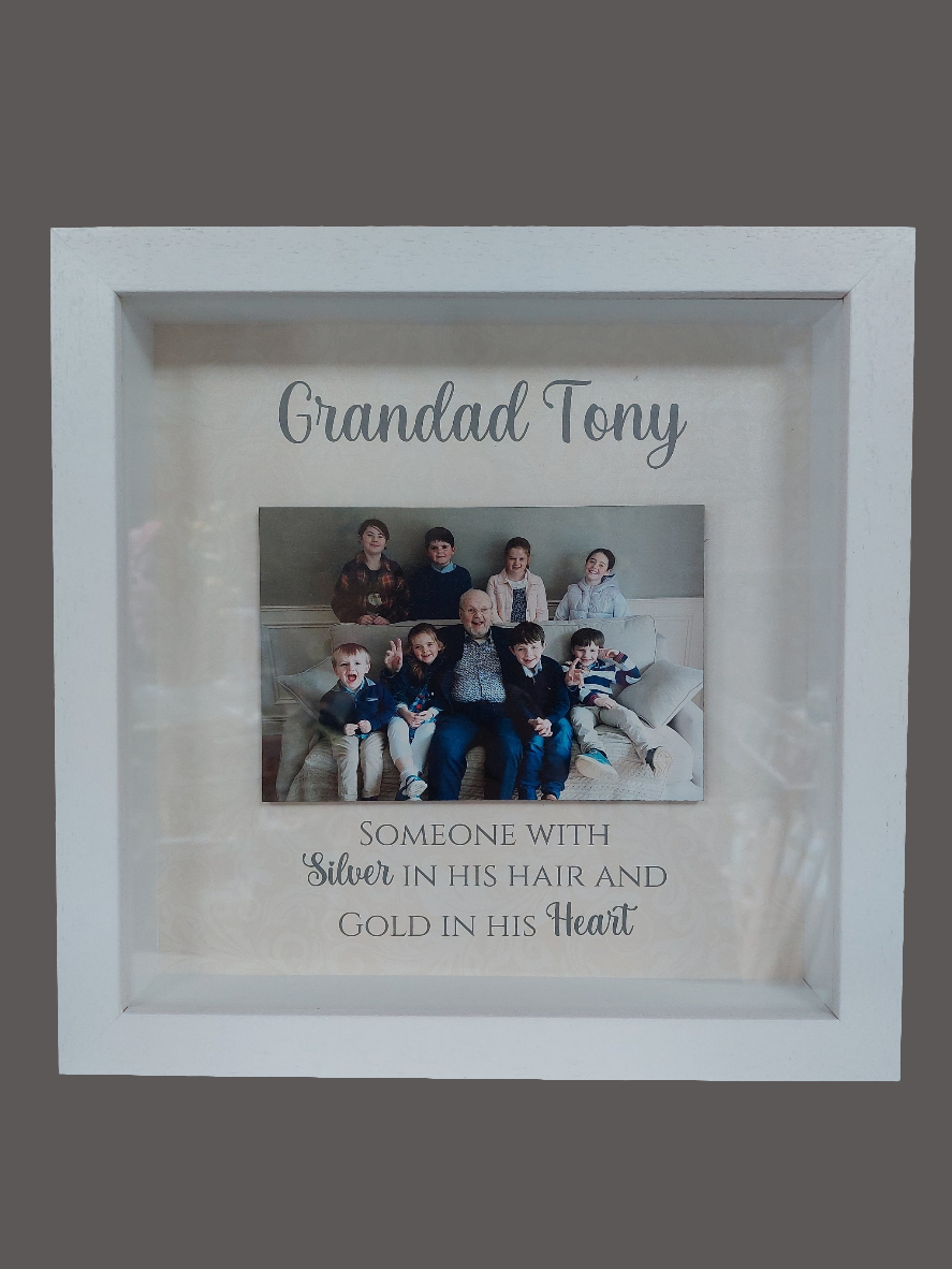 Personalised "Silver in his hair" Frame