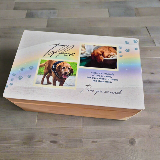 Personalised Pet Memory Box – Rainbow Bridge