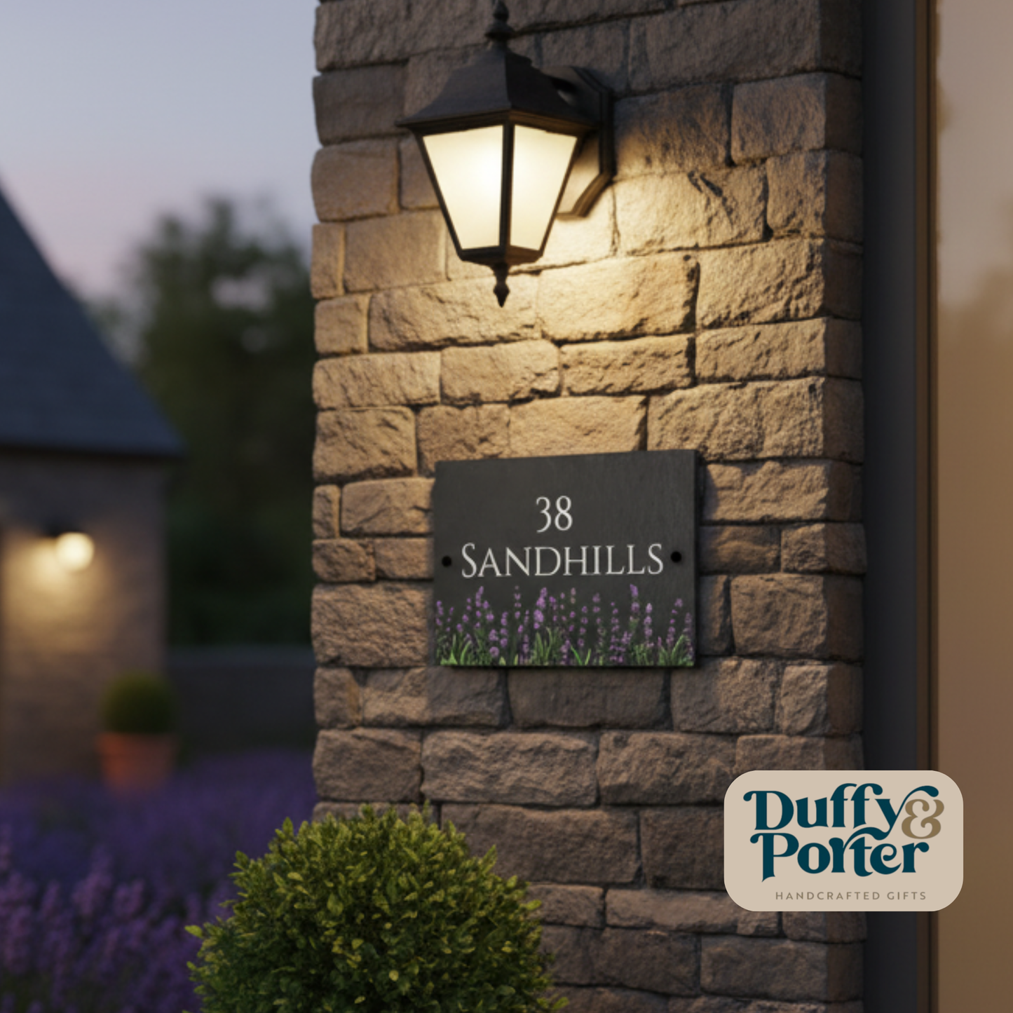 Slate House Sign - Lavender
