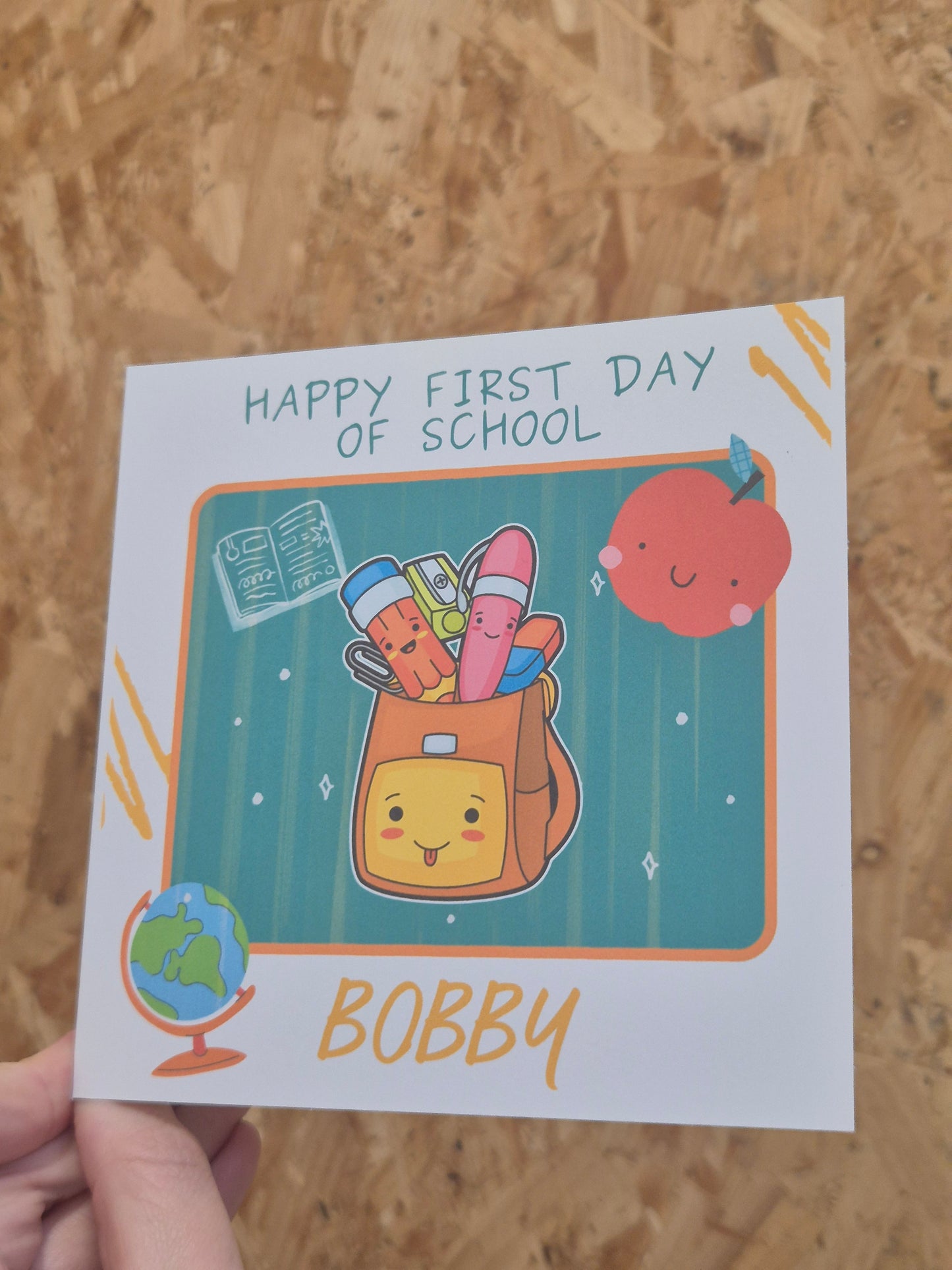 Personalised First Day of School Card