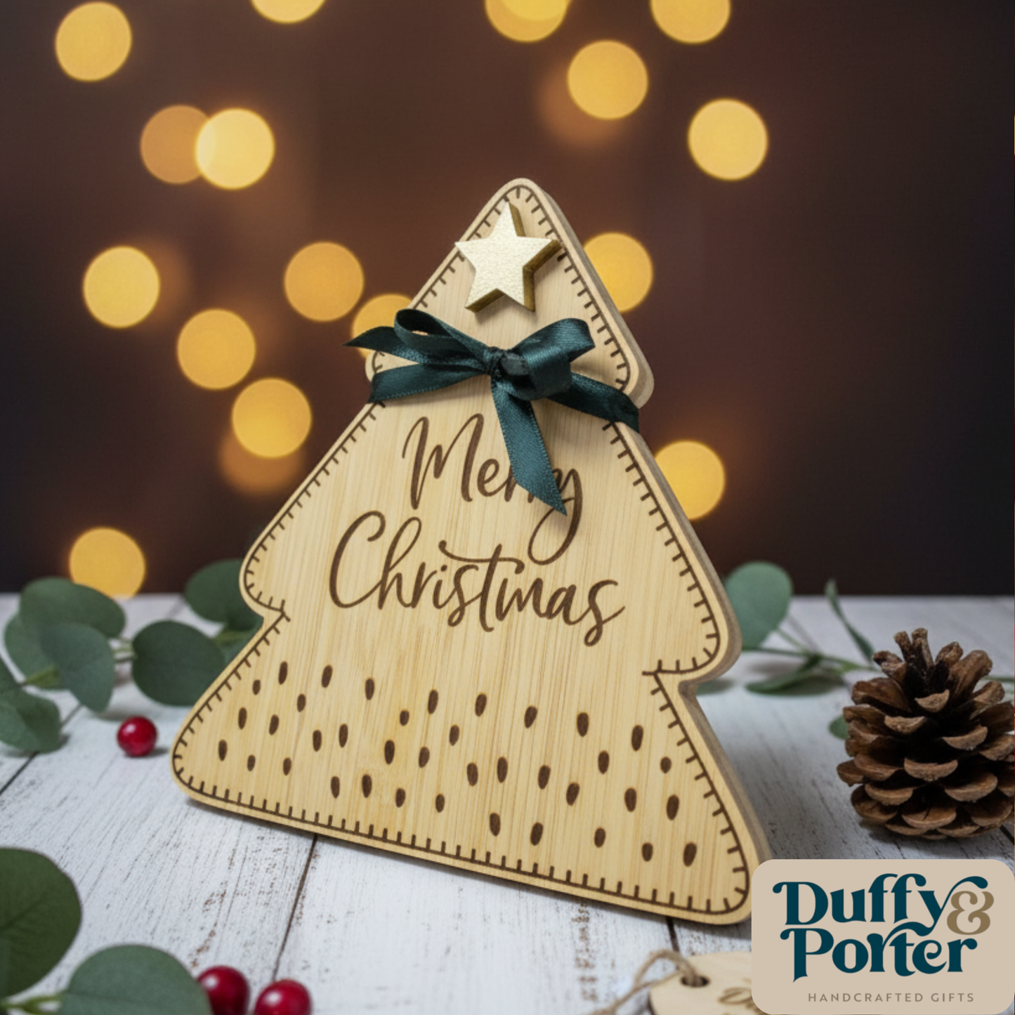 Bamboo Christmas Tree Cheeseboard