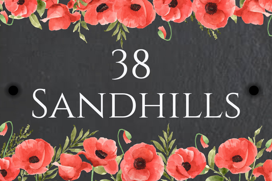 Slate House Sign - Poppy