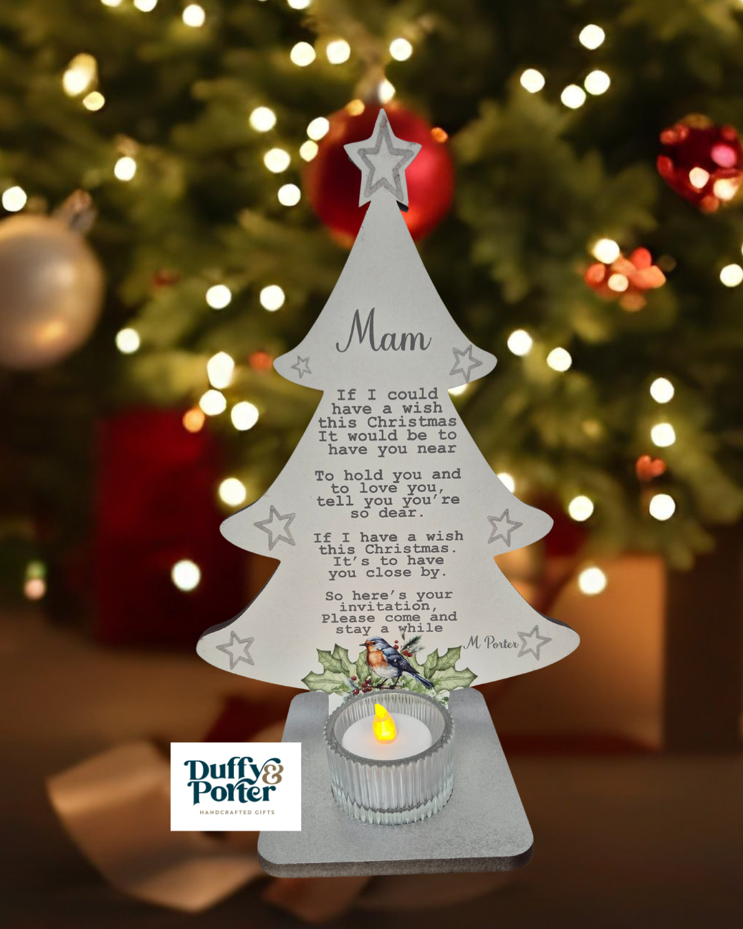 Christmas Memorial Tree and LED tealight