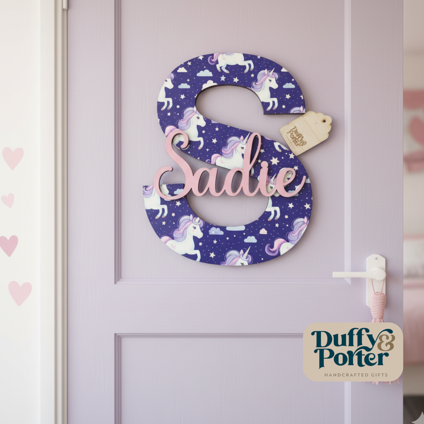 Unicorn Theme Initial with Name