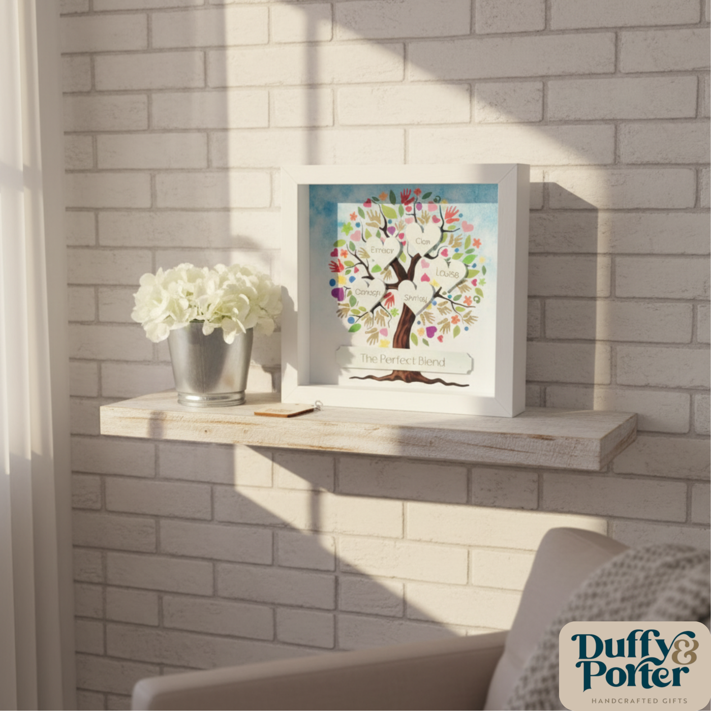 Personalised Family Tree Frame Bright