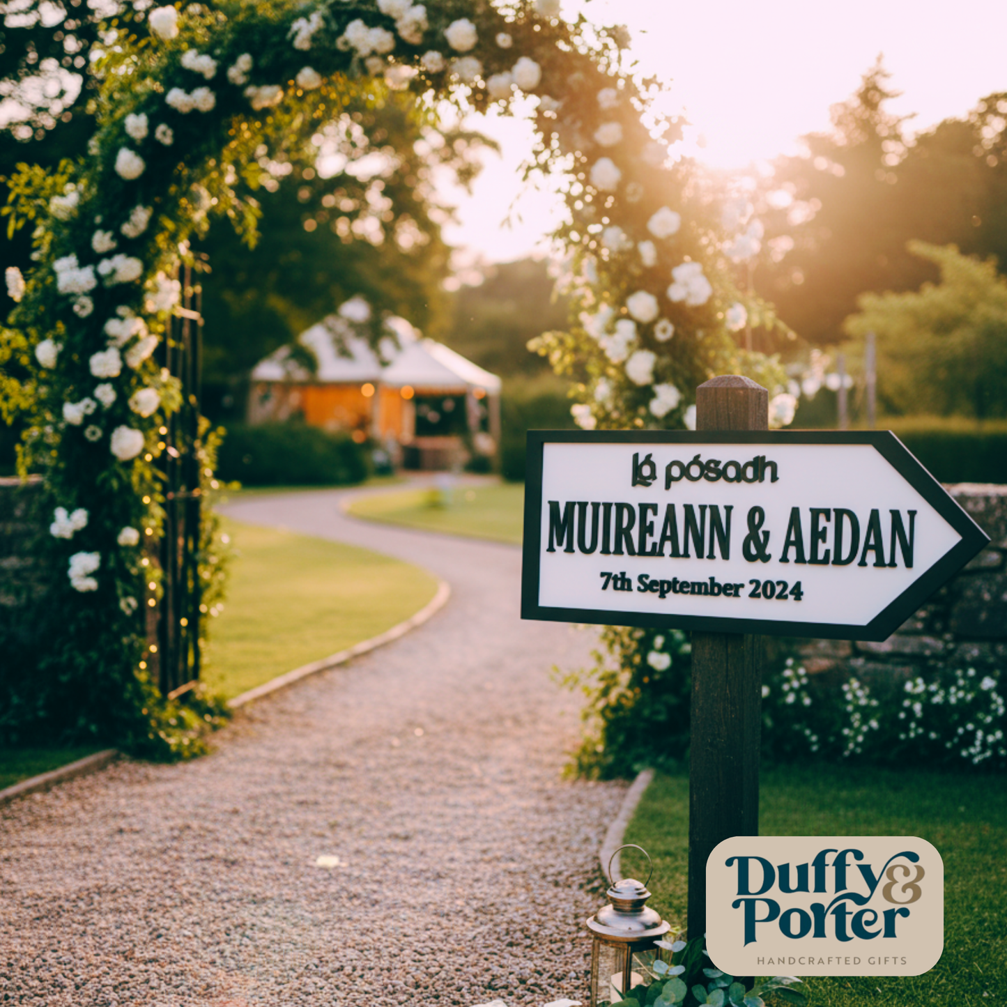 Irish Road Sign Wedding Customised