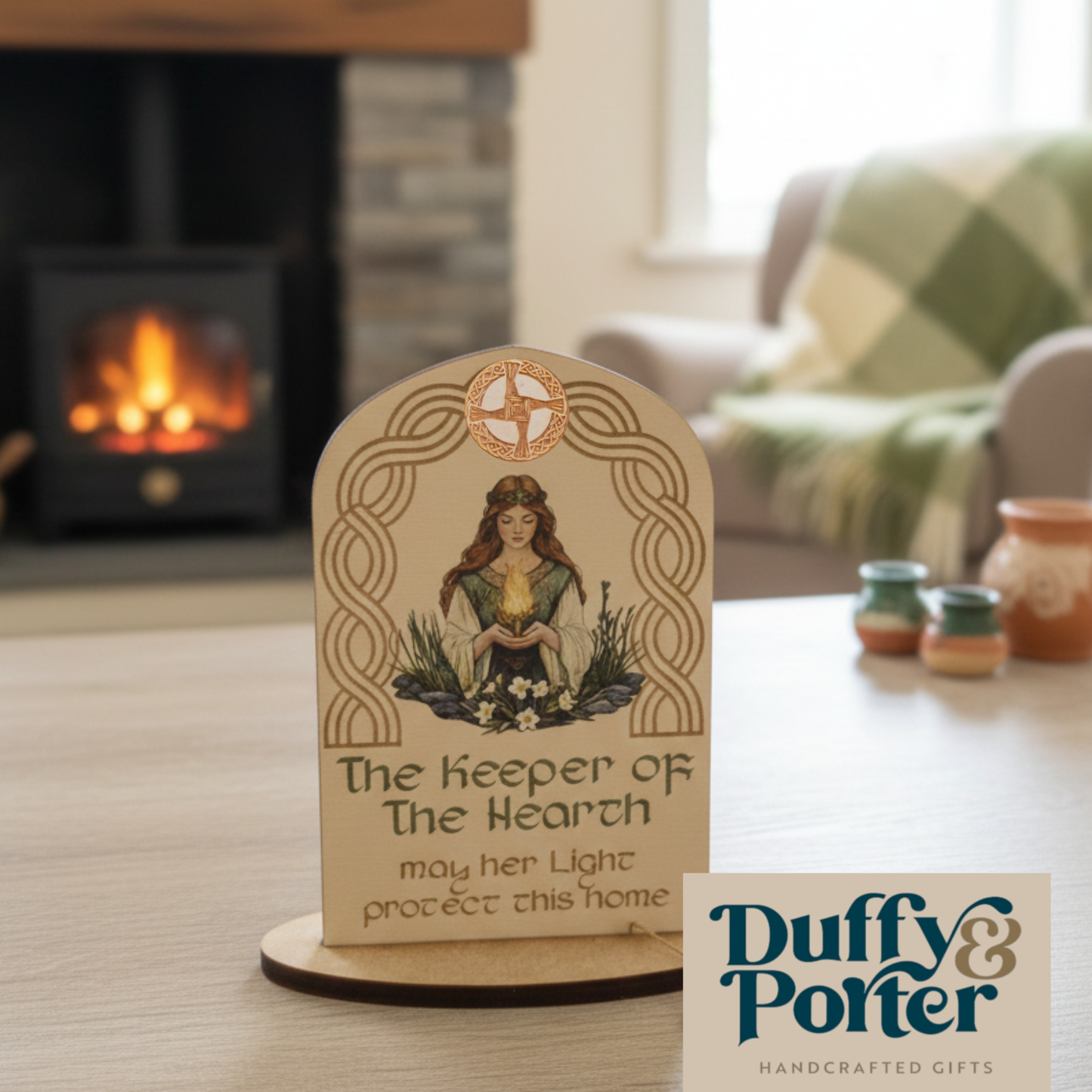 St Brigid Mixed Media Hearth Piece – Strength, Protection & Heritage