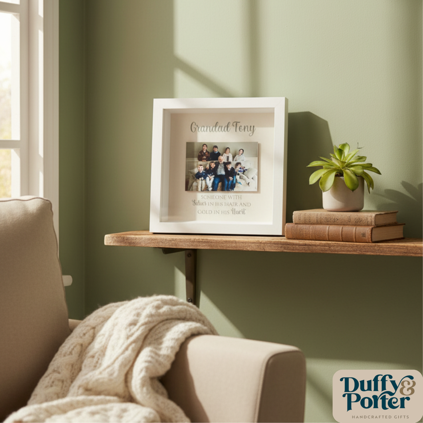 Personalised "Silver in his hair" Frame