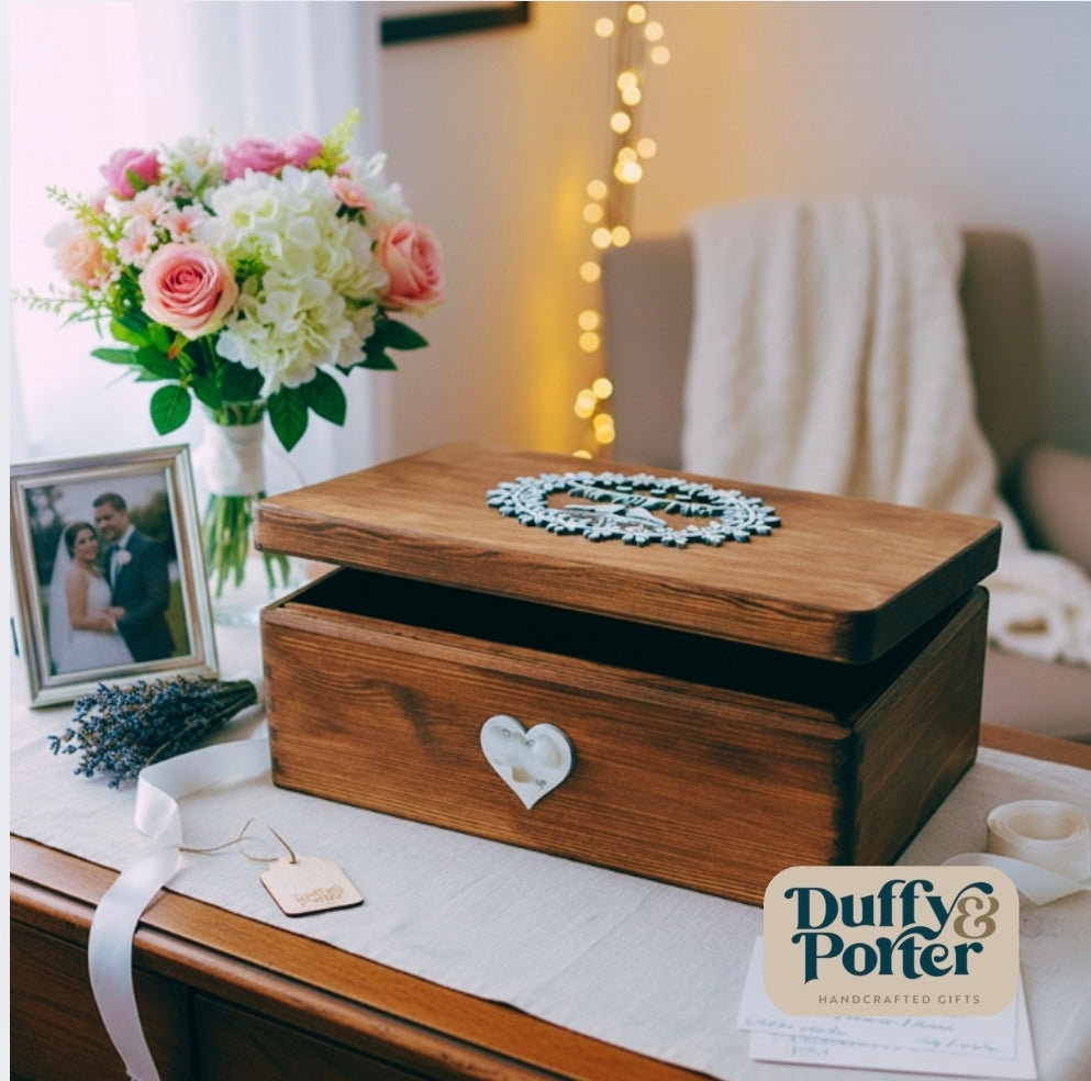 Keepsake Box Personalised Mr&Mrs Stained