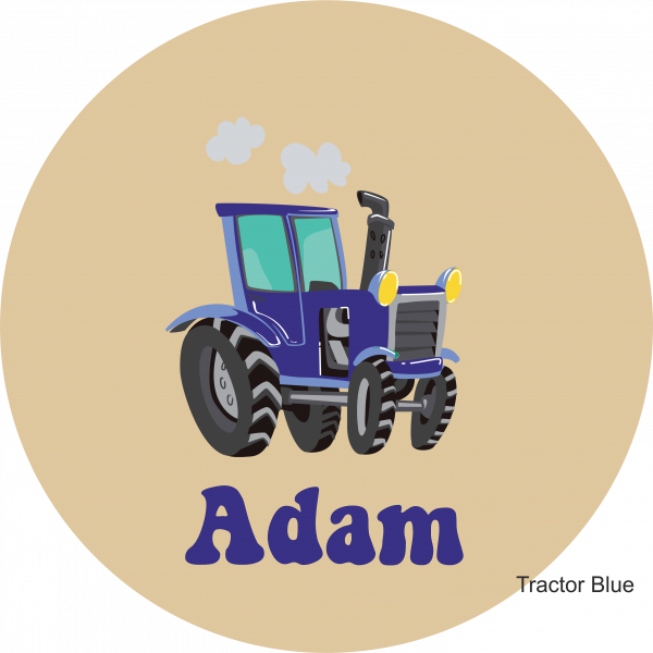 Children's Wooden Stool Blue Tractor